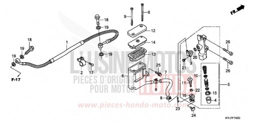 HAUPTBREMSE, HINTEN ZYLINDER (CBR250R) CBR250RD de 2013
